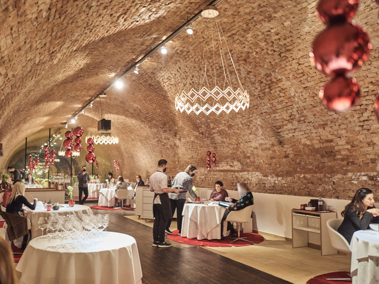 Amador, Vienna with hidden vaulted cellar with exposed brick walls