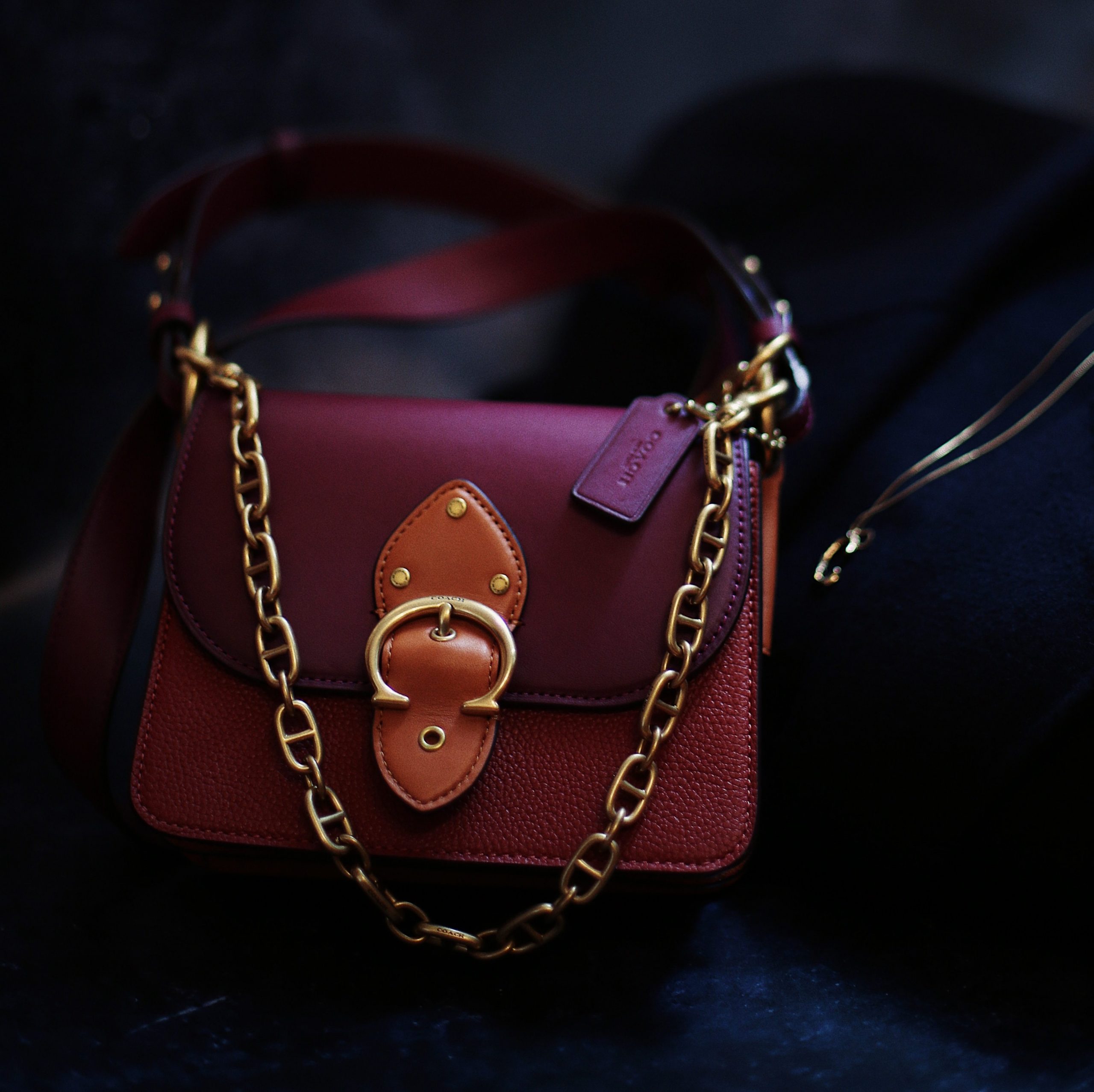 Coach Bag, Reiss Coat and Anthropologie Necklace