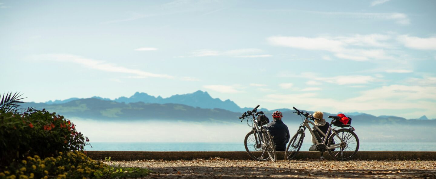 Bikers along Lake Constance (Bodensee)